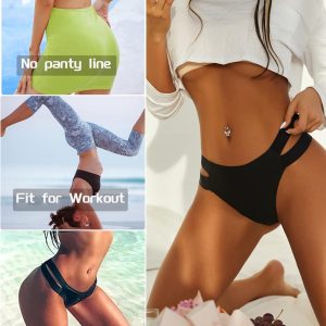 Knowyou Seamless Underwear for Women Sexy Bikini Panties Cheeky High Cut Hipster Stretch Cute Panty for Ladies