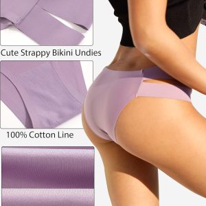 Knowyou Seamless Underwear for Women Sexy Bikini Panties Cheeky High Cut Hipster Stretch Cute Panty for Ladies