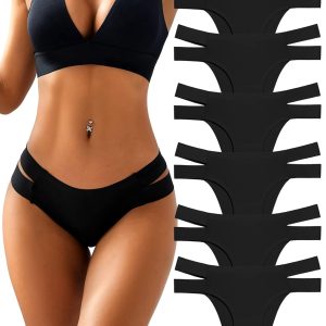 Knowyou Seamless Underwear for Women Sexy Bikini Panties Cheeky High Cut Hipster Stretch Cute Panty for Ladies