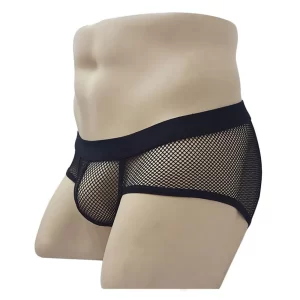M-XL Mesh Underwear Men Large Fishnet Briefs Breathable Low Waist Full Transparent Underpants Sexy Solid Color Panties - AliExpress 200574005
