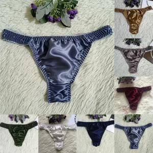 Men Sexy Silk Sexy Soft Briefs Thong Panties Solid Color Lingerie Comfortable Underwear Breathable Underpants Low Rise Knickers - AliExpress 200574005