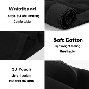 Men's Boxer Briefs,10 Pack，Mens Boxer Briefs Breathable Soft Moisture-Wicking Quick-Dry Underwear,Black