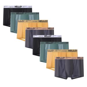 Men's Breathable Boxer Briefs with Mesh Panels, 8-Pack, Multi-Color
