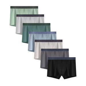Men's Cotton Boxer Briefs, Ribbed Comfort Fit, 7-Pack, Solid Color Underwear