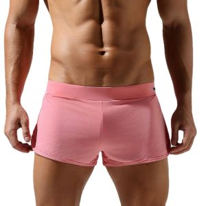 Mens Sports Underwear Boxers Comfortable Quick Dry Mesh Underpanties Man Boxers with Thongs Inner Shorts