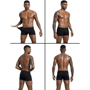 Mens Underwear 5 Pack, Mens Boxer Briefs Breathable Soft Moisture-Wicking Quick-Dry Underwear for Men Multipack