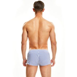 Mens Woven Boxers Shorts Relax Fit Stripe Boxer Briefs Loose Fit Knit Boxer Briefs for Relaxing