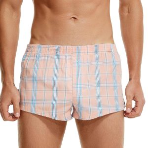 Men's Woven Boxers Underwear Moisture Wicking Boxer Briefs with Relaxed Fit, Comfortable Cotton Shorts