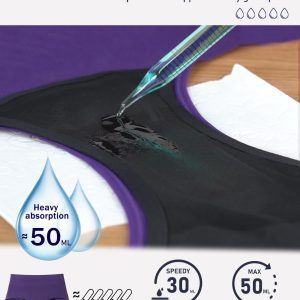 Molasus Heavy Flow Period Underwear for Women Overnight Incontinence Protective Leakproof Menstrual Briefs Ladies High Absorbency Cotton Panties 2 Pack,Medium,Black