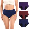 Molasus Incontinence Underwear for Women Absorbency Period Leakproof Panties