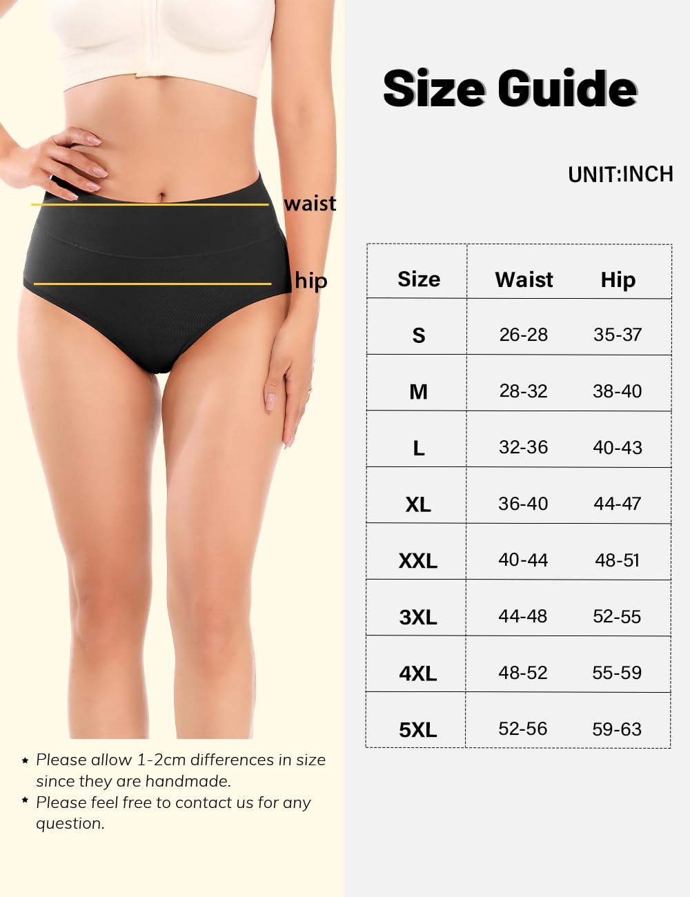 Molasus Incontinence Underwear for Women Absorbency Period Leakproof Panties