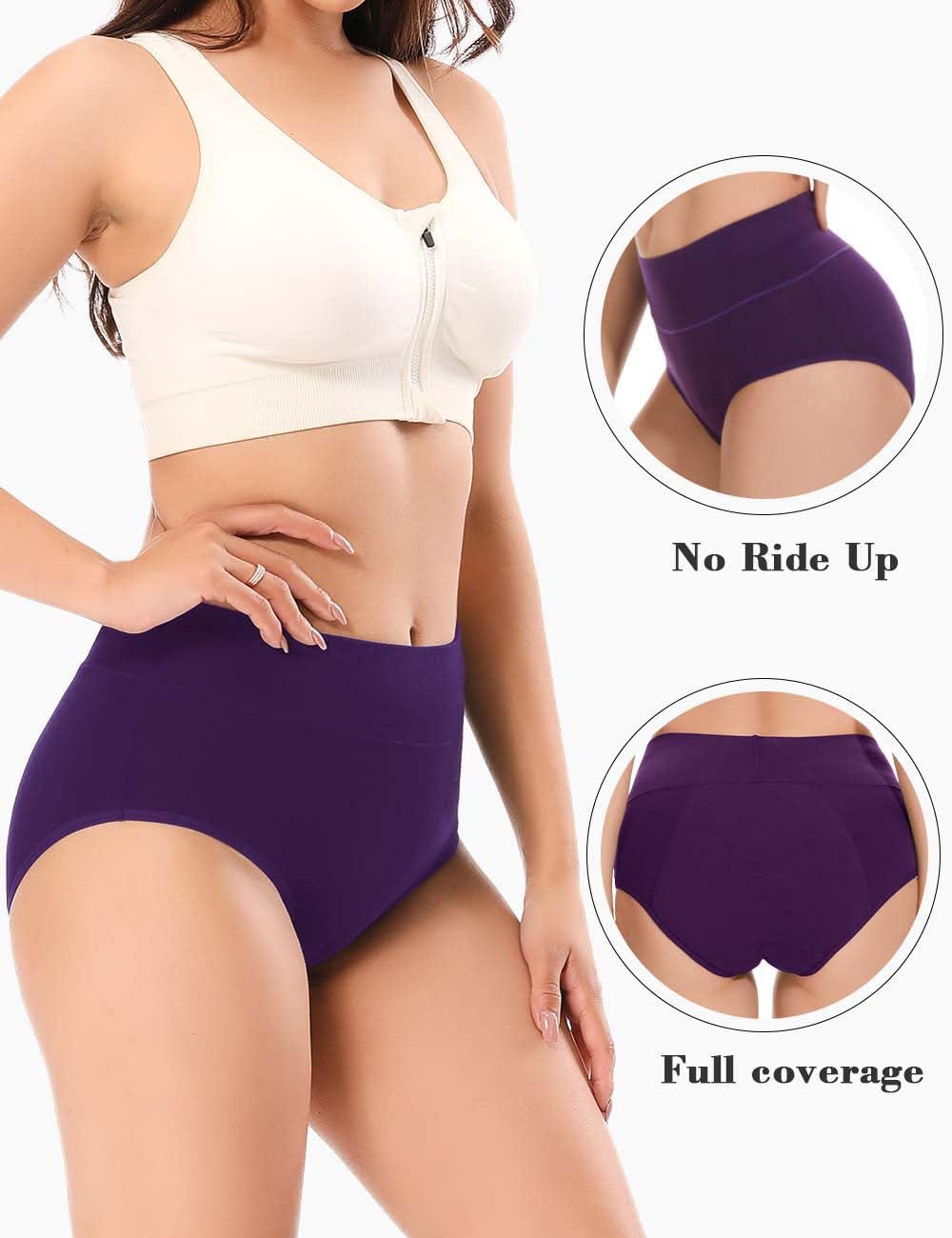 Molasus Incontinence Underwear for Women Absorbency Period Leakproof Panties