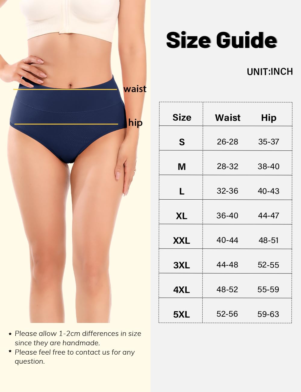 Molasus Incontinence Underwear for Women Absorbency Period Leakproof Panties
