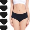 Molasus Women's Soft Cotton Briefs Ladies Mid-High Waisted Full Coverage Panties (Regular & Plus Size)
