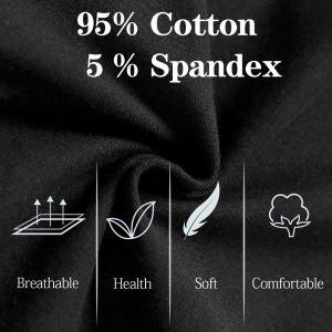 Molasus Women's Soft Cotton Briefs Ladies Mid-High Waisted Full Coverage Panties (Regular & Plus Size)