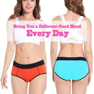 Molasus Women's Soft Cotton Briefs Ladies Mid-High Waisted Full Coverage Panties (Regular & Plus Size)