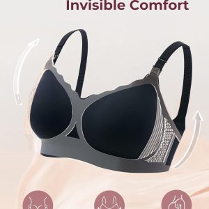 Momcozy 4-in-1 Hands-Free Pumping Bra with Cooling Fabric & Jelly-Strip Support, Nursing & Breast Pump Bra for All-Day Wear