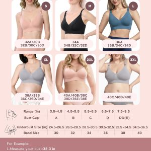 Momcozy CoolFit Nursing Bras for Breastfeeding, Fixed Padding Ultra Stretch Seamless Jelly Strip Maternity Bra, Wireless
