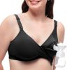 Momcozy Hands-Free Pumping Bra, Wireless & Seamless HF010 Breast Pump Bra, Breathable Tencel™ Fabric & Fully Fixed Cups