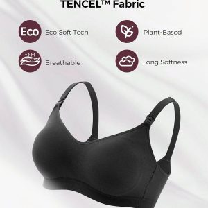 Momcozy Hands-Free Pumping Bra, Wireless & Seamless HF010 Breast Pump Bra, Breathable Tencel™ Fabric & Fully Fixed Cups