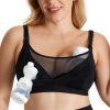 Momcozy Mesh Support Pumping Bra Hands Free Suitable for 36C-44G, Comfortable Plus Size Pumping and Nursing Bra in One