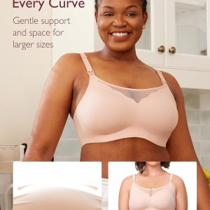 Momcozy Nursing Bras for Breastfeeding, Breathable Mesh Nursing Bras Comfort Maternity Bra Wireless Pregnancy Sleep Bra