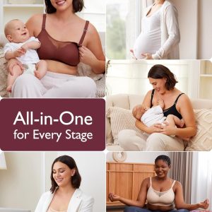 Momcozy Nursing Bras for Breastfeeding, Breathable Mesh Nursing Bras Comfort Maternity Bra Wireless Pregnancy Sleep Bra