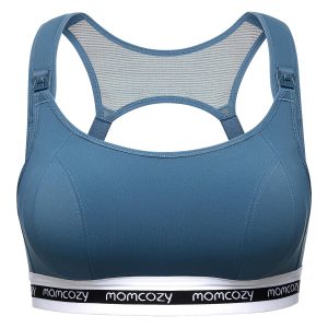 Momcozy Nursing Bras for Breastfeeding, FB011 Low-Impact Nursing Sports Bra Support Maternity Pregnancy Padded Wireless Bra