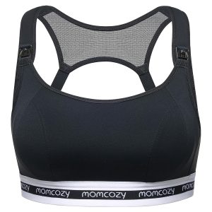 Momcozy Nursing Bras for Breastfeeding, FB011 Low-Impact Nursing Sports Bra Support Maternity Pregnancy Padded Wireless Bra
