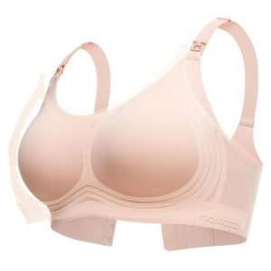 Momcozy Nursing Bras for Breastfeeding, FB016 Jelly Strip Support Comfort Maternity Bra, Full-Coverage Seamless Wireless Bra