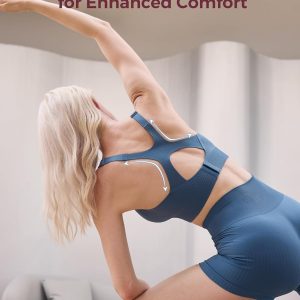 Momcozy Nursing Bras for Breastfeeding, Ribbed Maternity Bra with Racerback, Soft Stretchy Nursing Sports Bra for Yoga