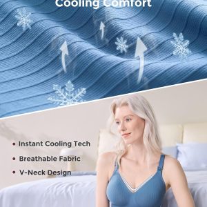 Momcozy Nursing Bras for Breastfeeding, Ribbed Maternity Bra with Racerback, Soft Stretchy Nursing Sports Bra for Yoga