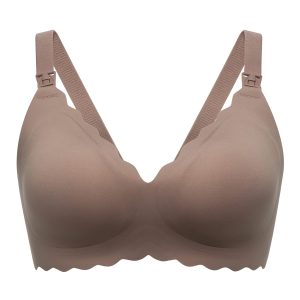 Momcozy Nursing Bras for Breastfeeding, Seamless Pregnancy Maternity Bra Wireless Classic Jelly Strip Support Nursing Bra