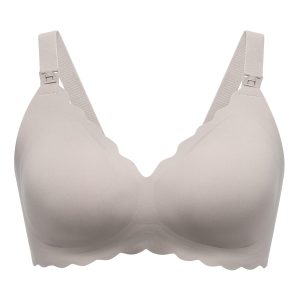 Momcozy Nursing Bras for Breastfeeding, Seamless Pregnancy Maternity Bra Wireless Classic Jelly Strip Support Nursing Bra