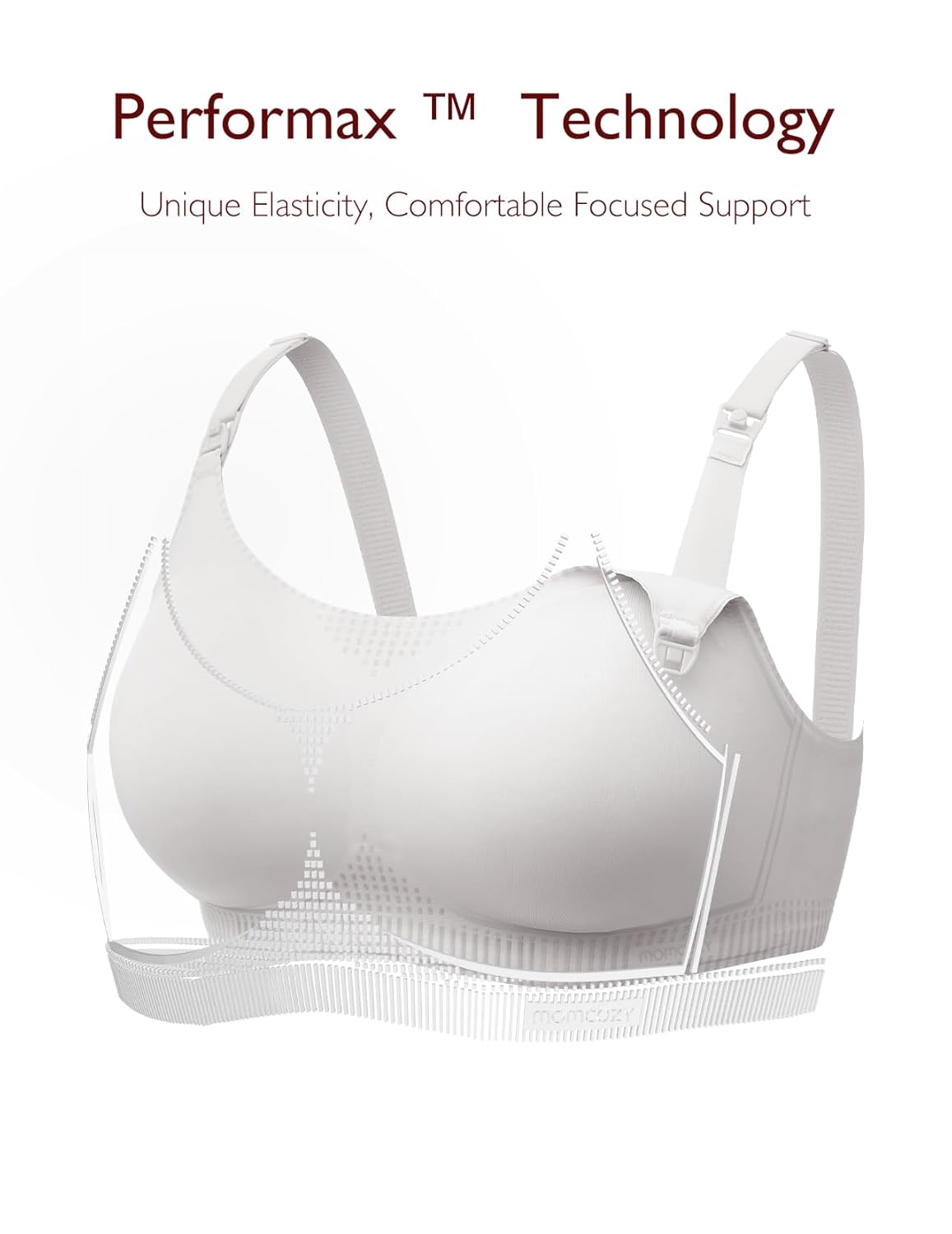 Momcozy Nursing Bras for Breastfeeding, Seamless Ultra Comfort Maternity Bra with Performax™ Technology U Neck Pregnancy Bra