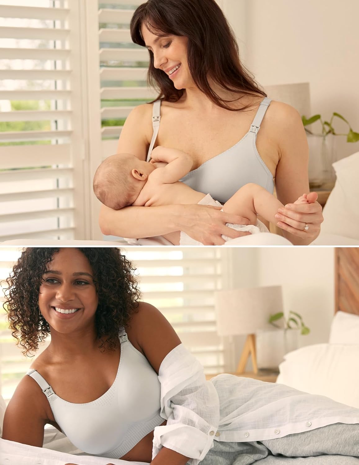 Momcozy Nursing Bras for Breastfeeding, Seamless Ultra Comfort Maternity Bra with Performax™ Technology U Neck Pregnancy Bra