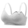 Momcozy Nursing Bras for Breastfeeding, Soft U.S. Cotton Seamless Maternity Bra, Fixed Padding, Wireless Pregnancy