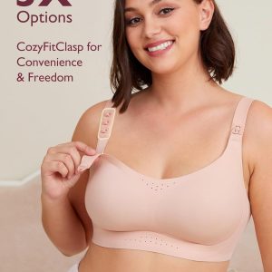 Momcozy Pumping and Nursing Bra for Breastfeeding, 3-in-1 Maternity Bra, CozyFitClasp for Wearable Breast Pump M5, S12 Pro