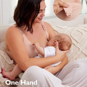 Momcozy Pumping and Nursing Bra for Breastfeeding, 3-in-1 Maternity Bra, CozyFitClasp for Wearable Breast Pump M5, S12 Pro