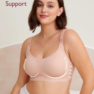 Momcozy Pumping and Nursing Bra for Breastfeeding, 3-in-1 Maternity Bra, CozyFitClasp for Wearable Breast Pump M5, S12 Pro