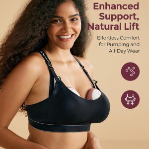 Momcozy Pumping Bra for Wearable Breast Pump, Nursing & Pumping Bra in One, Hands Free Pump Bra Suitable for M5, S12 Pro, etc