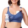 Momcozy Pumping Bra Hands Free, All-in-One Nursing Bras for Breastfeeding & Pumping, Fixed Padding for Enhanced Shape