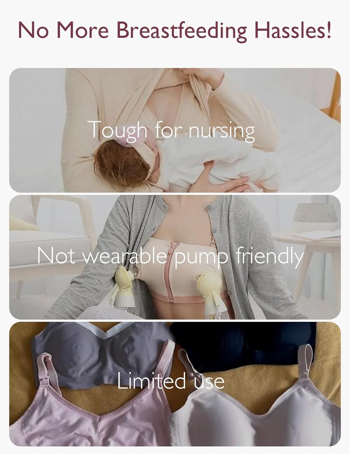 Momcozy Pumping Bra Hands Free | Seamless Nursing Bras for Pumping | Breast Pump Bra with Fixed Padding, Wireless