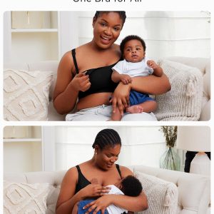Momcozy Pumping Bra, Pumping Bra Hands Free All Day Wear Pumping & Nursing Bra in One Holding Breast Pump for Spectra, Medela