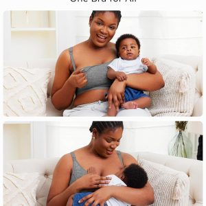 Momcozy Pumping Bra, Pumping Bra Hands Free All Day Wear Pumping & Nursing Bra in One Holding Breast Pump for Spectra, Medela