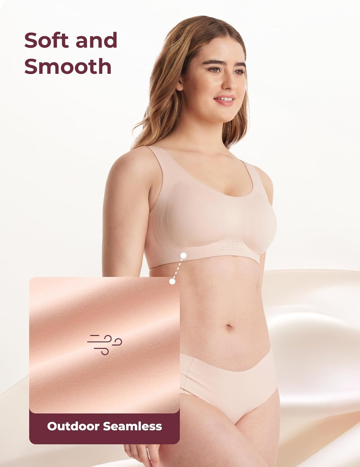 Momcozy Seamless Comfort Bra, Wireless Full-Coverage Everyday Wear, Invisible All-Day Support