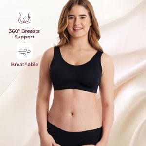 Momcozy Seamless Comfort Bra, Wireless Full-Coverage Everyday Wear, Invisible All-Day Support