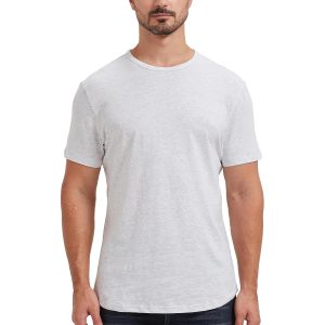 netdraw Men's Curved Hem 100% Slub Cotton T-Shirt Premium Casual Stylish Soft Crewneck Tee
