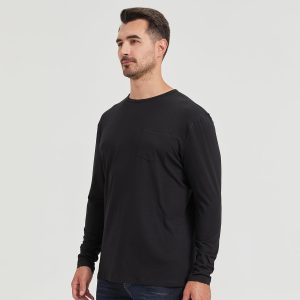 netdraw Men's Ultra Soft Bamboo Viscose Pocket T-Shirt Classic Fit Lightweight Cooling Short Sleeve Casual Basic Shirt