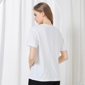 netdraw Women's Ultra Soft Bamboo Viscose T-Shirt Loose Fit Crew Neck Casual Lounge Comfy Cotton Sleep Pajama Tops